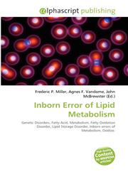 Inborn Error of Lipid Metabolism,6130726260,9786130726263