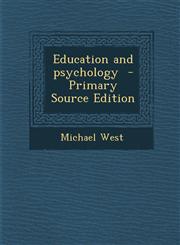 Education and Psychology,1289882037,9781289882037