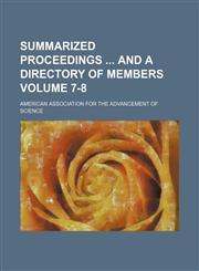 Summarized proceedings  and a directory of members Volume 7-8,1130655555,9781130655551