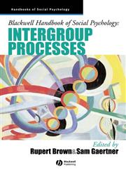 Blackwell Handbook of Social Psychology Intergroup Processes,1405106549,9781405106542