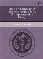 Boon or Boondoggle? Business Incubation as Entrepreneurship Policy.,1249065127,9781249065128