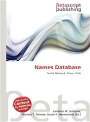 Names Database,6133577703,9786133577701