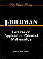 Lectures on Applications-Oriented Mathematics,0471542903,9780471542902