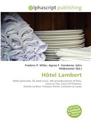 Hôtel Lambert,6132626808,9786132626806
