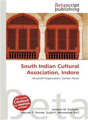South Indian Cultural Association, Indore,6135105205,9786135105209