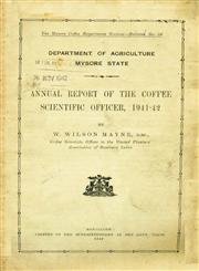 Annual Report of the Coffee Scientific Officer, 1941-42 1st Edition