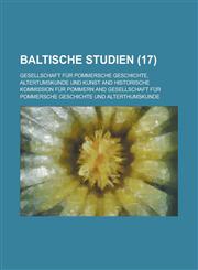 Baltische Studien (17 ),1236339606,9781236339607
