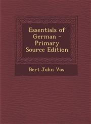Essentials of German - Primary Source Edition,1293292001,9781293292006