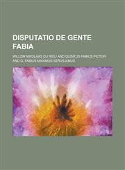 Disputatio de Gente Fabia,123404658X,9781234046583