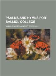 Psalms and Hymns for Balliol College,1234386747,9781234386740