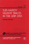 Sub-Hardy Hilbert Spaces in the Unit Disk,0471048976,9780471048978