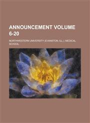 Announcement Volume 6-20,1230080392,9781230080390