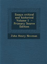 Essays Critical and Historical Volume 1 - Primary Source Edition,1287583458,9781287583455