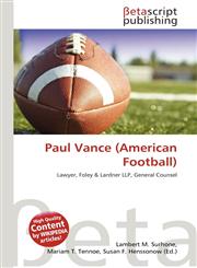 Paul Vance (American Football),6134443336,9786134443333