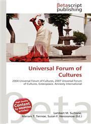 Universal  Forum  of Cultures,6135211749,9786135211740