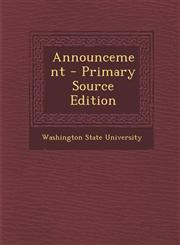 Announcement,1289920133,9781289920135