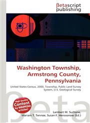 Washington Township, Armstrong County, Pennsylvania,613445530X,9786134455305