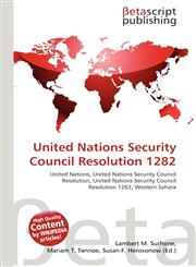 United Nations Security Council Resolution 1282,6135091891,9786135091892