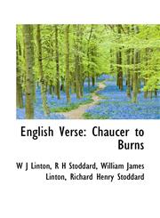 English Verse Chaucer to Burns,1113930055,9781113930057
