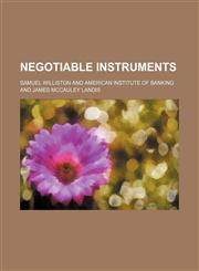 Negotiable instruments,1151139491,9781151139498