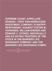 SUPREME COURT, APPELLATE DIVISION - FIRST DEPARTMENT,1236988108,9781236988102