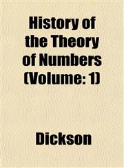 History of the Theory of Numbers (Volume 1),1153385279,9781153385275