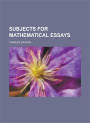 Subjects for Mathematical Essays,1153169835,9781153169837