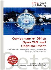 Comparison of Office Open XML and OpenDocument,6133033851,9786133033856