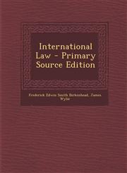 International Law - Primary Source Edition,1295504499,9781295504497