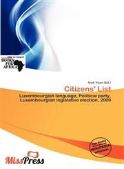 Citizens' List,6139734320,9786139734320