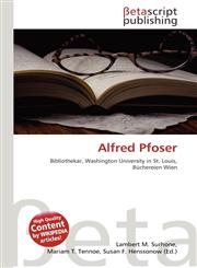 Alfred Pfoser,6134855774,9786134855778
