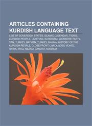 Articles containing Kurdish language text List of sovereign states, Islamic calendar, Tigris, Kurdish people, Lake Van,1233269127,9781233269129