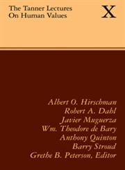 The Tanner Lectures on Human Values,0521176387,9780521176385
