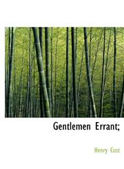 Gentlemen Errant;,1117116069,9781117116068