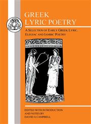 Greek Lyric Poetry Ajax,0862920086,9780862920081