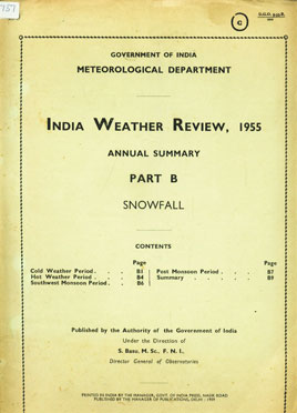 India Weather Review, 1955 : Annual Summary - Part B, Snowfall