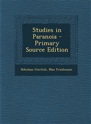 Studies in Paranoia - Primary Source Edition,1294520431,9781294520436