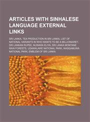 Articles with Sinhalese language external links Sri Lanka, Tea production in Sri Lanka,1234591979,9781234591977