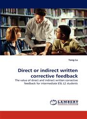 Direct or Indirect Written Corrective Feedback,3843390789,9783843390781