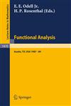 Functional Analysis Proceedings of the Seminar at the University of Texas at Austin 1987 - 89,354054206X,9783540542063