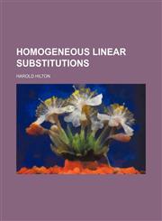 Homogeneous linear substitutions,115219822X,9781152198227