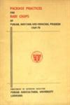Package Practices for Rabi Crops of Punjab, Haryana and Himachal Pradesh - 1969-70 3rd Reprint