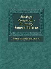 Sahitya Vyasavali - Primary Source Edition,1295062550,9781295062553