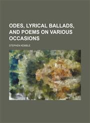 Odes, lyrical ballads, and poems on various occasions,1150688742,9781150688744