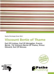 Viscount Bertie of Thame,6139122872,9786139122875