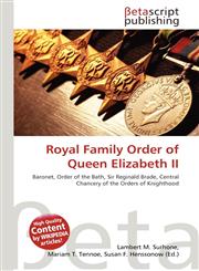 Royal Family Order of Queen Elizabeth II,613500459X,9786135004595