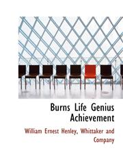 Burns Life Genius Achievement,1140190830,9781140190837