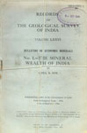 The Mineral Wealth of India