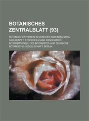 Botanisches Zentralblatt (93),1234546345,9781234546342
