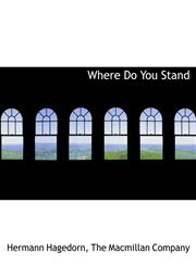 Where Do You Stand,1140366963,9781140366966
